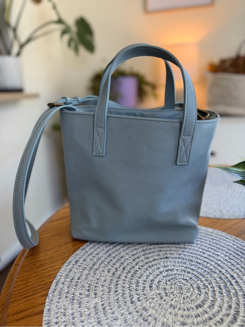Fawn Design Mini Tote in Dusty Blue-Grey
